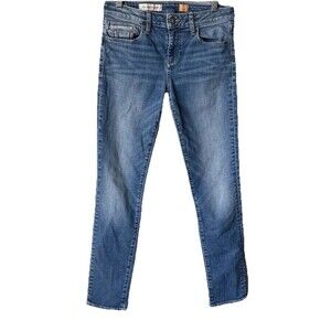 Anthropologie Pilcro and the Letterpress Size 28 SERIF Blue Denim Skinny Jeans